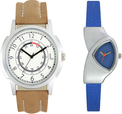 

Shocknshop LR17_208 Designer Analog Chain Strap Couple Watch - For Men & Women