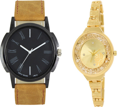 

Shocknshop LR19_224 Designer Analog Chain Strap Couple Watch - For Men & Women