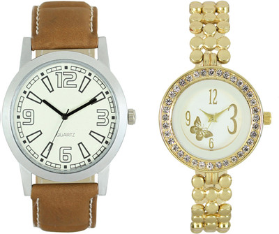

Shocknshop LR15_203 Designer Analog Chain Strap Couple Watch - For Men & Women