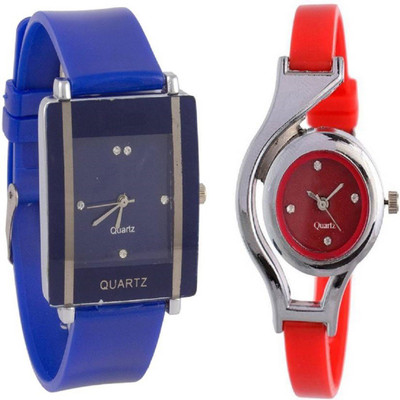 

parekh enterprise new blue and red combo of 2 watch for girls and women Watch - For Girls