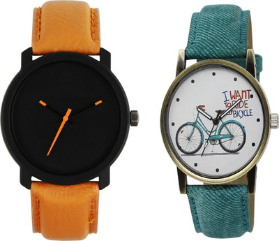 

Shocknshop LR20_229 Designer Analog Chain Strap Couple Watch - For Men & Women