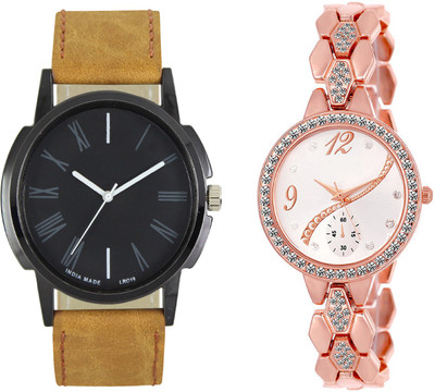 

Shocknshop LR19_215 Designer Analog Chain Strap Couple Watch - For Men & Women