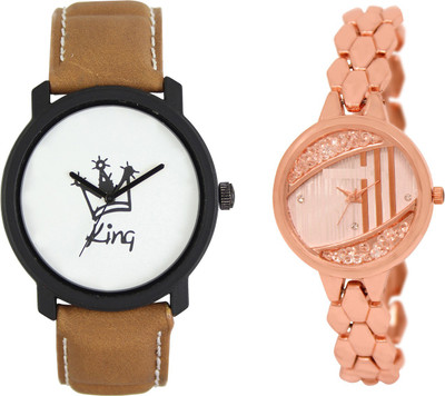 

Shocknshop LR18_222 Designer Analog Chain Strap Couple Watch - For Men & Women
