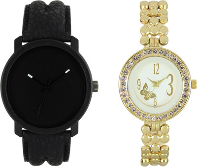 

Shocknshop LR21_203 Designer Analog Chain Strap Couple Watch - For Men & Women