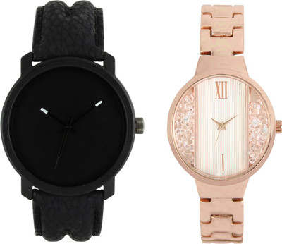 Shocknshop LR21_217 Designer Analog Chain Strap Couple Watch - For Men & Women