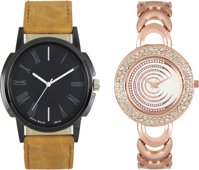 

Shocknshop LR19_202 Designer Analog Chain Strap Couple Watch - For Men & Women