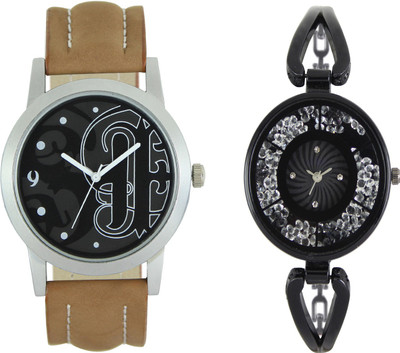 

Shocknshop LR14_211 Designer Analog Chain Strap Couple Watch - For Men & Women