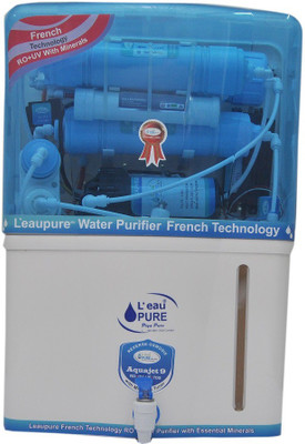 

L'eaupure Leaupure 9 stage with silve nano technology 12 L RO + UV + UF + TDS Water Purifier(White)