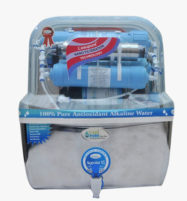 

L'eaupure Leaupure 12 stage SS Swift 12 L RO + UV + MP + MTDS Water Purifier(White)