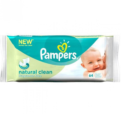 

Pampers Baby Wipes 64Pc - Natural Clean (Imp)