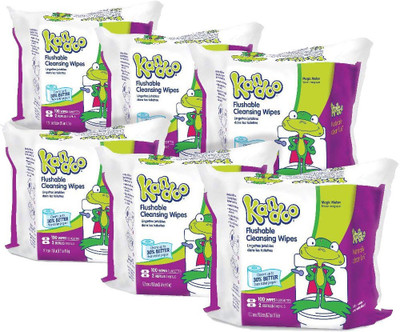 

Kandoo Refill, Potty Training Cleansing Cloths, Magic Melon, 100 Count (Pack of 6)(100 Pieces)