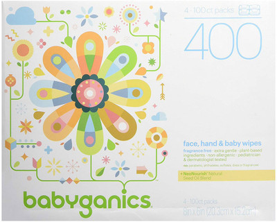 

Babyganics sitive Baby Wipes, 4 Packs of 60 Count (240 Count)(400 Pieces)