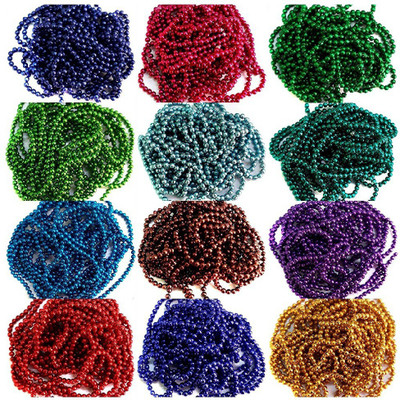 

Medonna shoppe Ball chain, Line bead chain for jewellery making, jewellery decoration, 1.5mm size, 12 Colors, each 2 mtrs