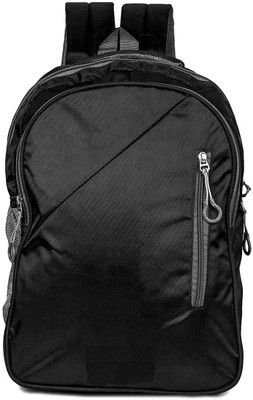 

HD Polyester School Bag with Rain Cover 30L(Black, ) 30 L Backpack(Black)