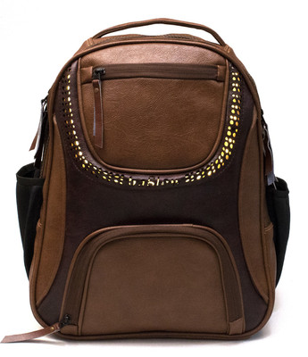 

MRH VEGAN LEATHER LED 27.5 L Laptop Backpack(Brown), Tan