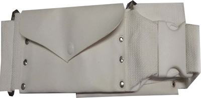 

ZS cap house Men & Women Party White Genuine Leather Belt, Hajj and umrah waist belt