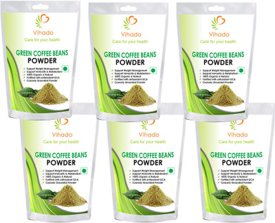 

Vihado Organic Green Coffee Beans Powder For Weight Management Instant Coffee (pack of 6) Instant Coffee 500 g(Pack of 6)