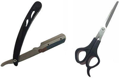 

RAAYA Shaving Razor With cutting Scissors Combo Set(Set of 2)