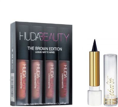 

iba halal care PURE NATURAL KAJAL WITH 4 MULTI COLOR LIQUID MATTE LIPSTICK PACK(Set of 2)