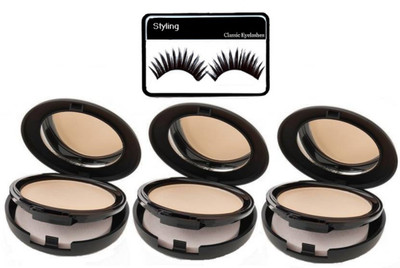 

styling eyelashes with mac studio fix powder compact)(Set of 4)