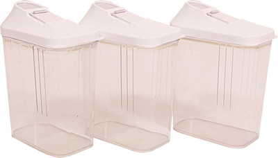 KUBER INDUSTRIES Plastic Grocery Container  - 700 ml(Pack of 3, White)