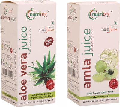 

Nutriorg Amla Juice & Aloe Vera Juice Detox Pack(2 x 500 ml)