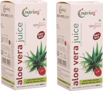 

Nutriorg Aloe Vera Juice 500 ml Combo Pack(2 x 500 ml)