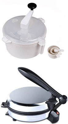 

ECO SHOPEE COMBO OF EAGLE DETACHABLE ROTIMAKER WITH DOUGH MAKER Roti/Khakhra Maker(Silver)