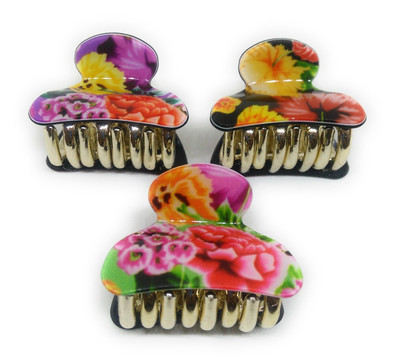 

Khubsurat Hair Clutcher / Hair Claw Clip for Girls & Women, Chunry Print, Set of 3 Pieces of 3 Colors, Small Size, Premium Quality Hair Claw, Hair Clip(Multicolor)