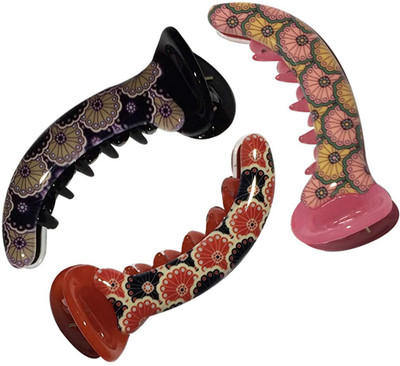 

New Arihant Traders New Arihant Traders- Premium Quality Mirch/Banana Shape Clip for Women & Girls (Multicolor-3 pieces) Hair Claw, Hair Clip, Hair Accessory Set, Bun Clip, Back Pin(Multicolor)