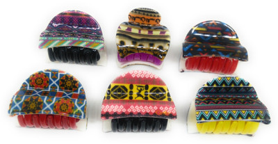 

Khubsurat Hair Clutcher / Hair Claw Clip for Girls & Women, Set of 6 Pieces of 6 different Prints, Small Size, Premium Quality Hair Claw, Hair Clip(Multicolor)