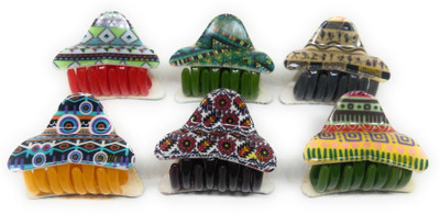 

Khubsurat Hair Clutcher / Hair Claw Clip for Girls & Women, Set of 6 Pieces of 6 different Prints, Small Size, Premium Quality Hair Claw, Hair Clip(Multicolor)