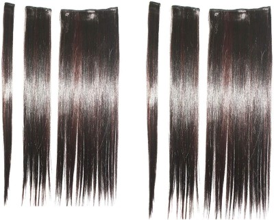 

Glorious 6pc multi strait extension silky &natural feeling maroon highlighting black hair Hair Extension