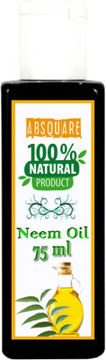 

absquare 100 % Natural & Pure Neem OIl 75 ml (Pure Organic Neem Oil Cold Pressed Oil for Hair) Hair Oil(75 ml)