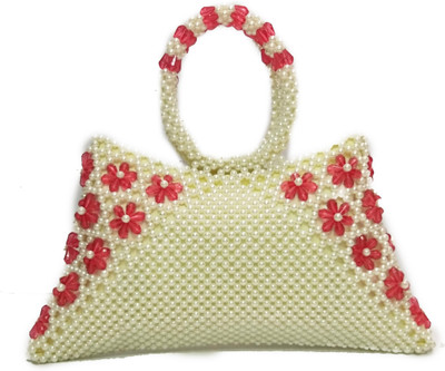 

RITA'S Hand-held Bag(White, Red), Red;white