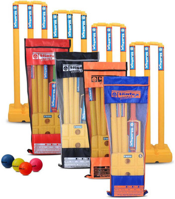 

WINTEX Premium Plastic Cricket Set (3 Wickets+2 Bails+1 Stand+ Bat+ Tennis Ball+ Full Cover) Medium Size Cricket Kit