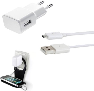 DAKRON Wall Charger Accessory Combo for Yu Yureka 2(White)