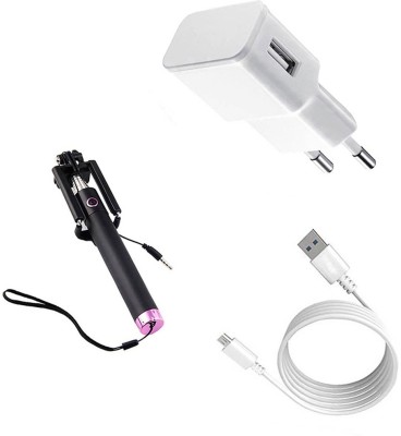 DAKRON Wall Charger Accessory Combo for VIVO Y71(White)