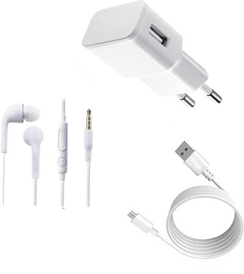 DAKRON Wall Charger Accessory Combo for Itel Selfiepro S41(White)