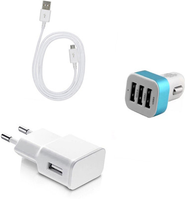 DAKRON Wall Charger Accessory Combo for Honor 7X(White)