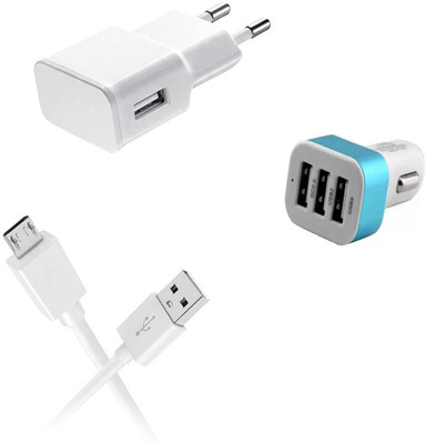 DAKRON Wall Charger Accessory Combo for Honor Holly 4 Plus(White)