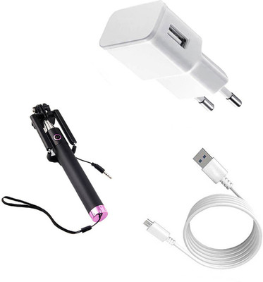 DAKRON Wall Charger Accessory Combo for LG Q6 Plus(White)