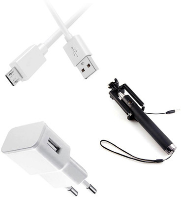 SARVIN Wall Charger Accessory Combo for Oppo F3 Plus(White)