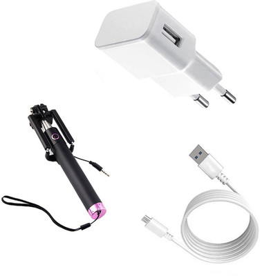 DAKRON Wall Charger Accessory Combo for Itel Selfiepro S41(White)