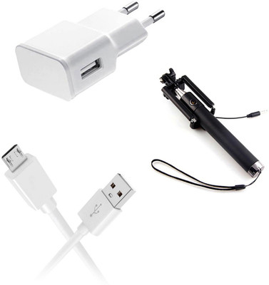 DAKRON Wall Charger Accessory Combo for XOLO Era 1X Pro(White)