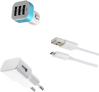 DAKRON Wall Charger Accessory Combo for InFocus Snap 4(White)