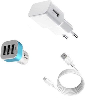 DAKRON Wall Charger Accessory Combo for LG Q6 Plus(White)
