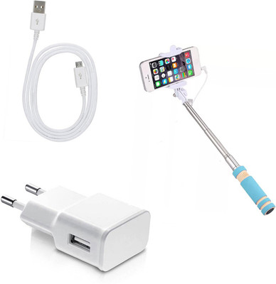 DAKRON Wall Charger Accessory Combo for Gionee X1(White)