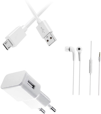 DAKRON Wall Charger Accessory Combo for XOLO Era 3X(White)