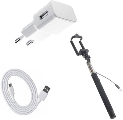 DAKRON Wall Charger Accessory Combo for Gionee M7 Power(White)
